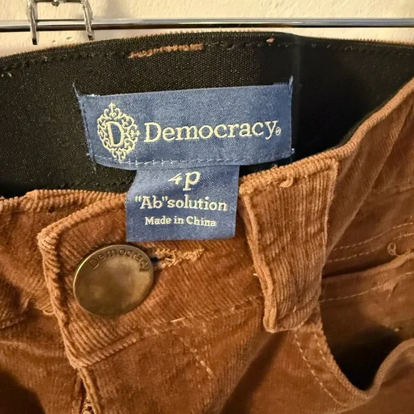 Democracy Brown Corduroy Pants - 4P - Picture 2 of 4